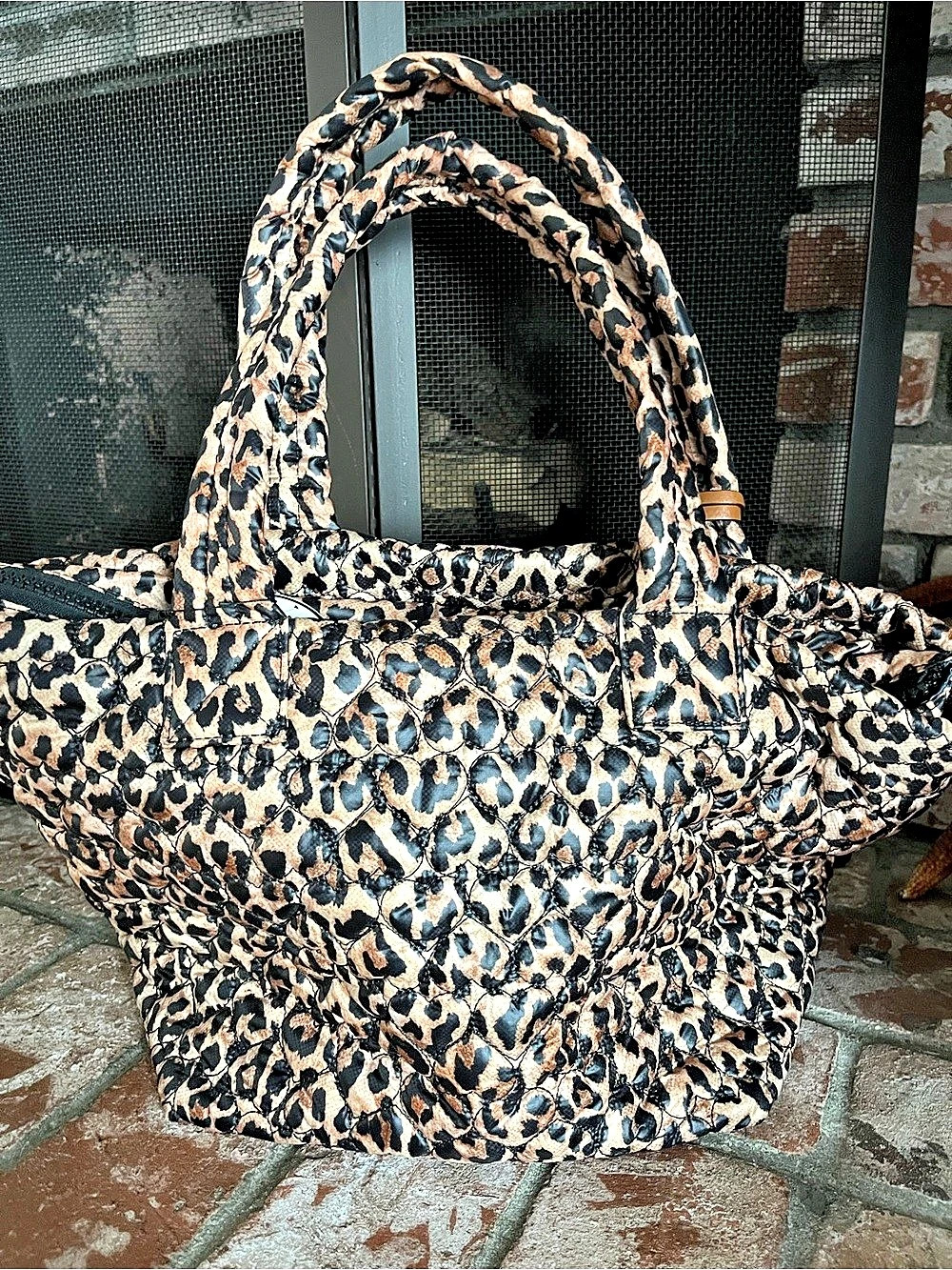 NWT Brighton Karter Large Utility Tote in Brown & Black Leopard Print - Picture 2 of 6